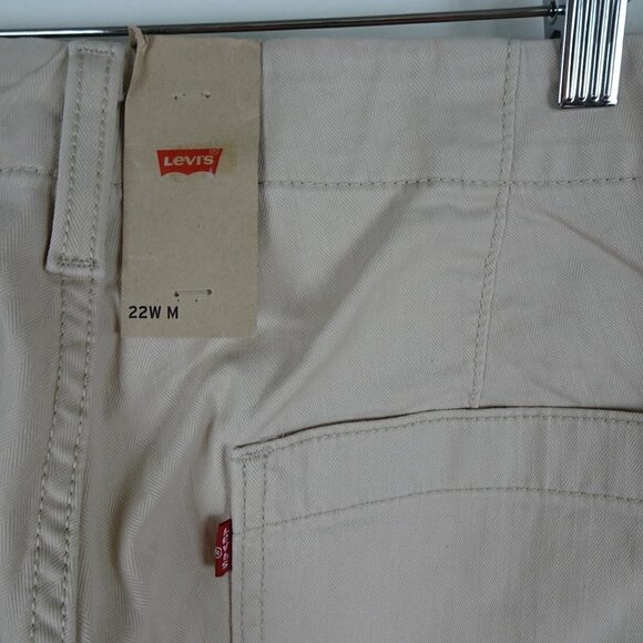 Levi's Straight Leg Pants Women's Plus Size 22W Beige Stretch Denim - Picture 6 of 9